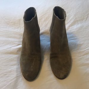 VINCE Taupe Suede Booties